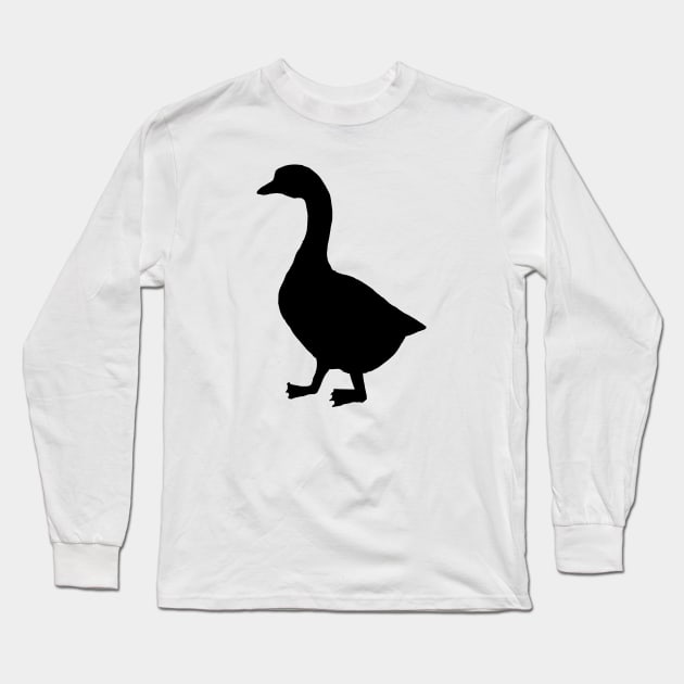 Goose Silhouette Long Sleeve T-Shirt by KC Happy Shop